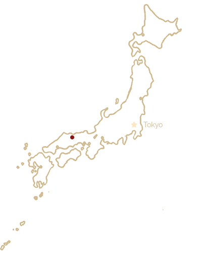 Mantensei marked on a map of japan