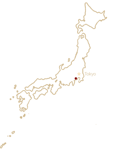 Tensei marked on a map of Japan