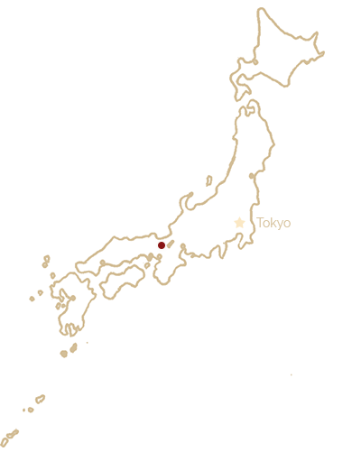 Tozai marked on a map of Japan
