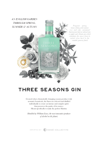 Three Seasons Gin Product Sheet