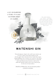 Watenshi Gin Product Sheet