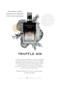 Truffle Gin Product Sheet