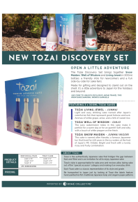 Tozai Discovery Set Product Sheet