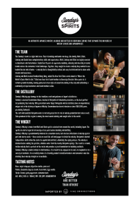 Sunday's Whisky Product Sheet