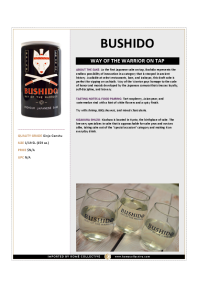 Way of the Warrior On Tap Product Sheet