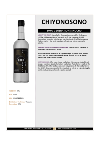 8000 Generations Shochu Product Sheet